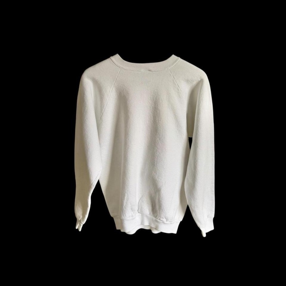Sharky's 1989 Sweatshirt Sz XL Fishing Art‎ Funny Comic Raglan Sleeve White - Picture 8 of 8